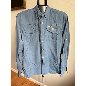 Dakota Grizzly Vented Fishing Outdoor Camping Mesh Cooling Hiking Shirt Mens M